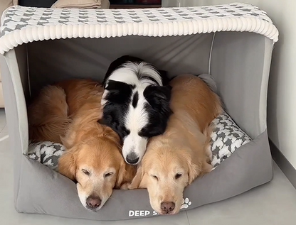 Large-Scale Comfort Autumn and Winter Dog Thousand Birds Check Large Dog Golden Retriever Big Deep Sleep Cat Kennel Pet Kennel