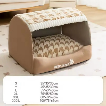 Large-Scale Comfort Autumn and Winter Dog Thousand Birds Check Large Dog Golden Retriever Big Deep Sleep Cat Kennel Pet Kennel